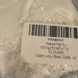 Ivory Embroidered Satin Bridal Mask